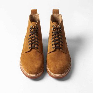 Taylor Stitch Trench Boot in Butterscotch Waterproof Suede, 9.5